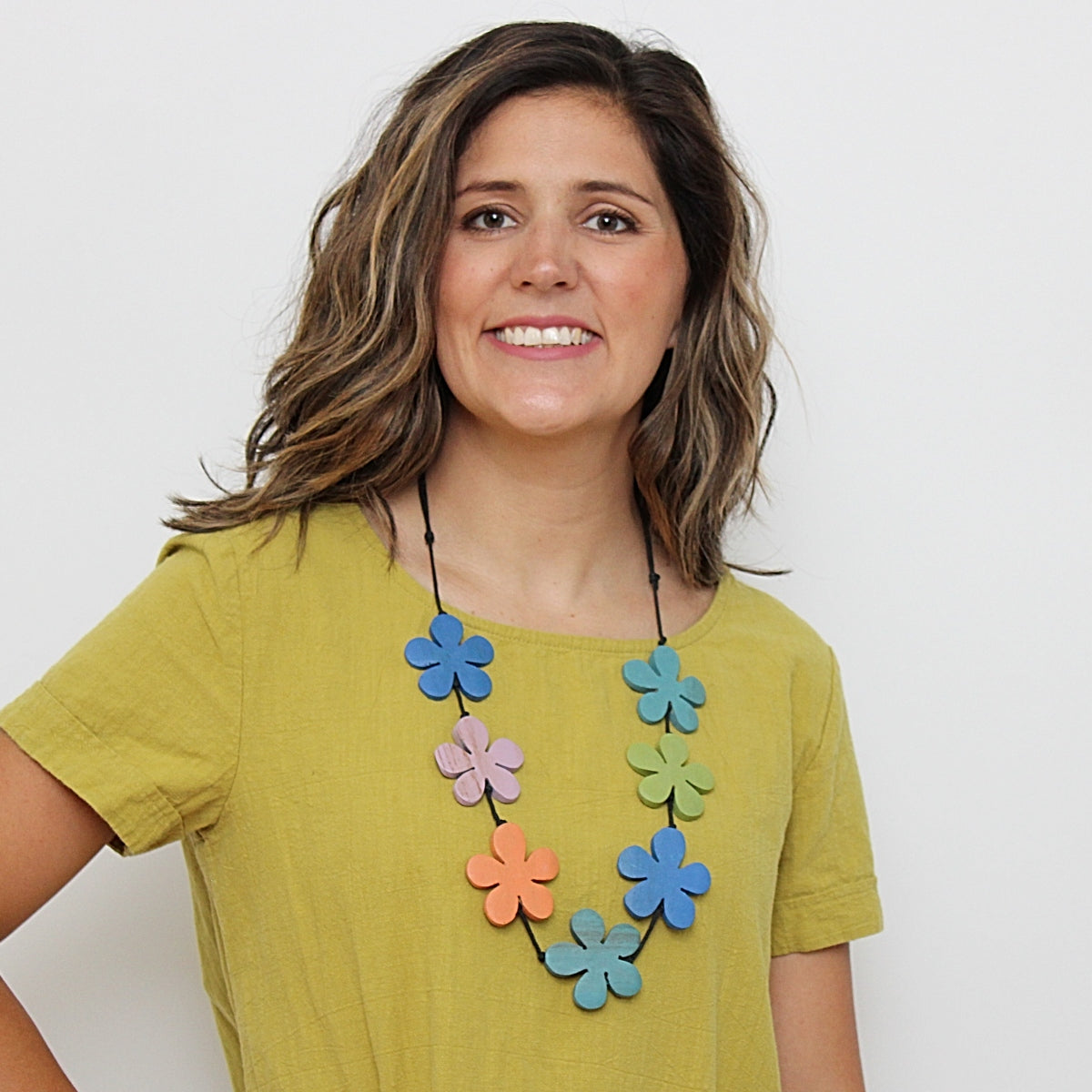Multi Color Flower Power Necklace