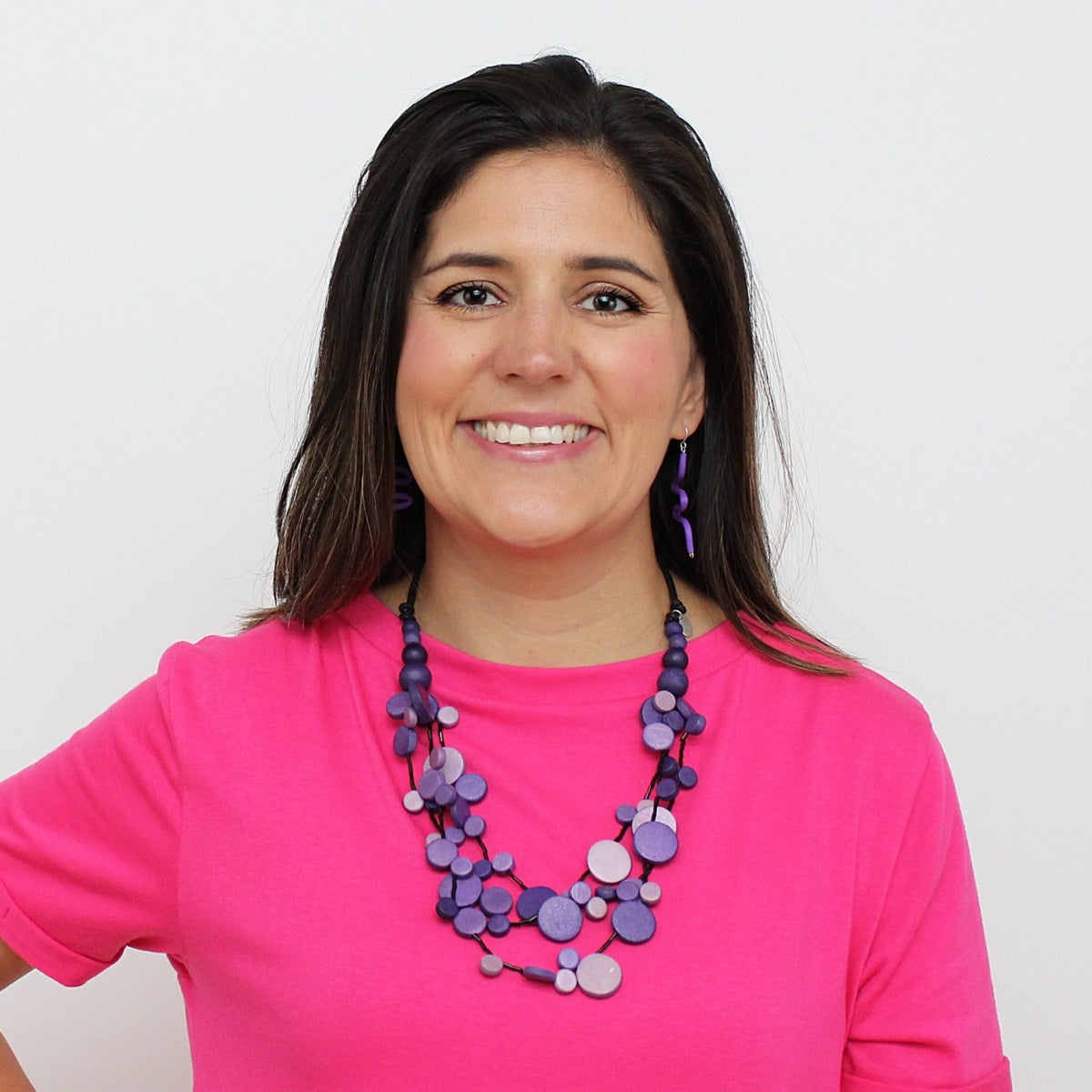 Purple Multi Strand Millie Necklace - Sylca Designs - Chunky Jewelry