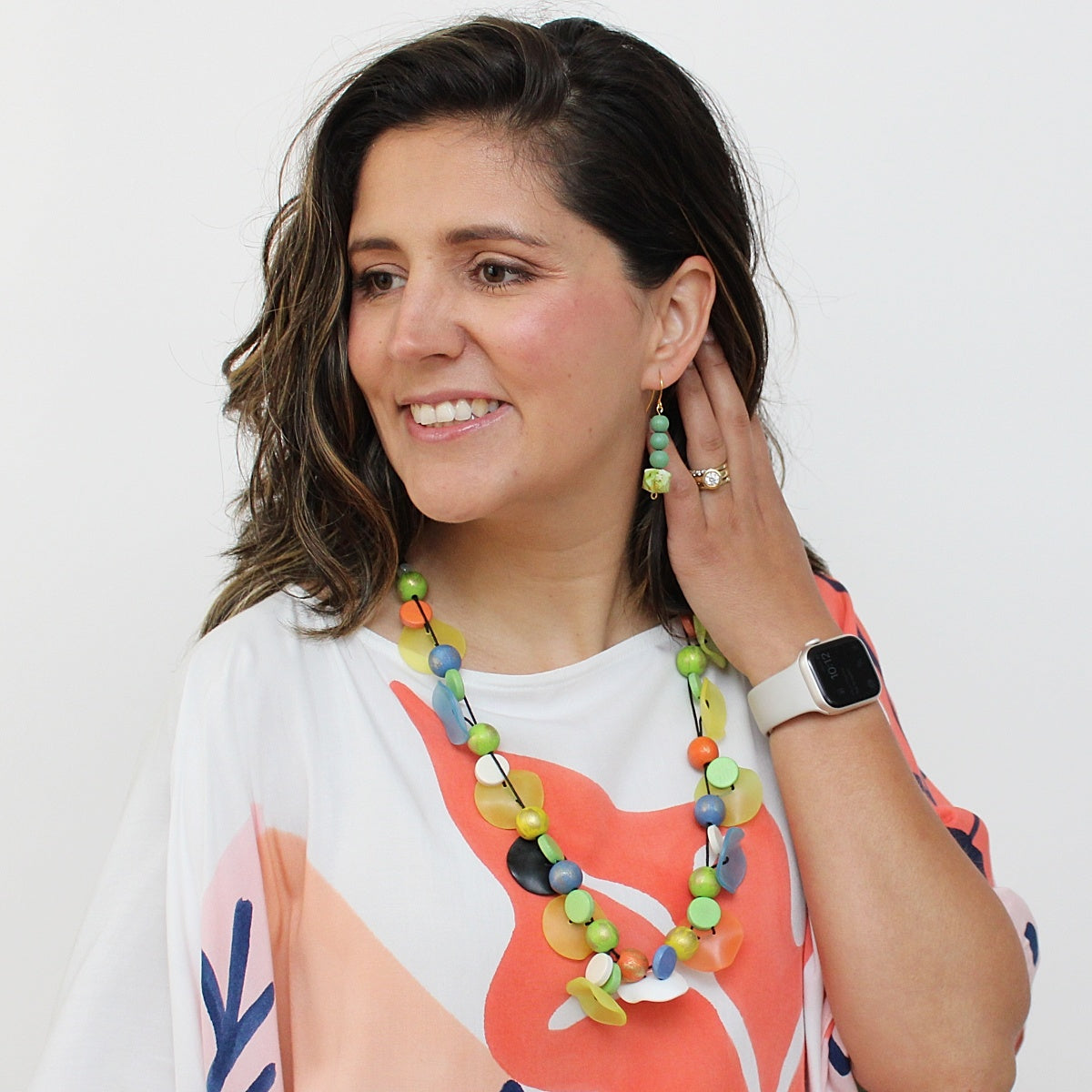 Green and Gold Dottie Earrings