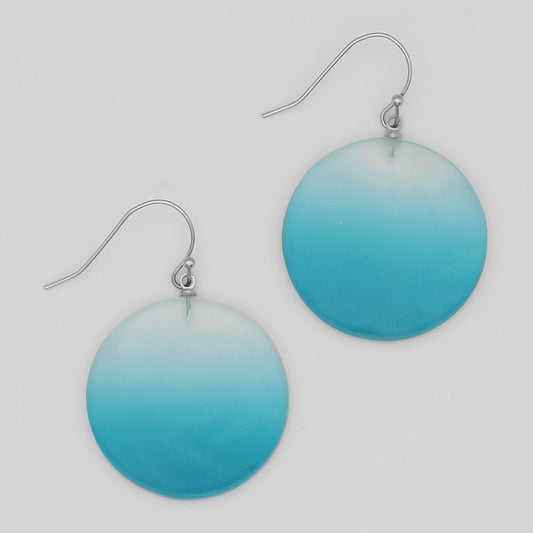 Turquoise Fantasy Ombre Earrings - Sylca Designs - Chunky Jewelry