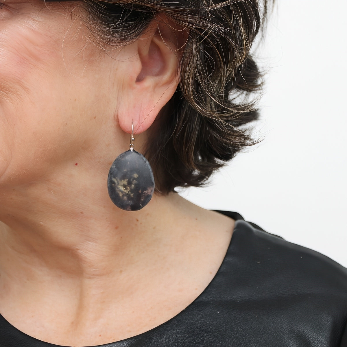 Black Kiki Earrings - Sylca Designs - Chunky Jewelry