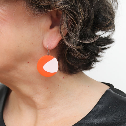 Orange Deanna Earrings - Sylca Designs - Chunky Jewelry