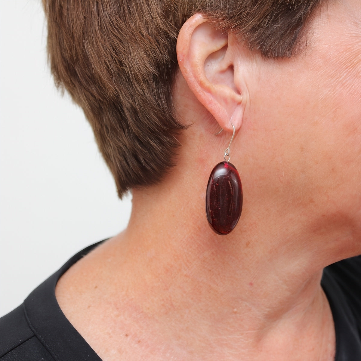 Red Speckled Thea Earring - Sylca Designs - Chunky Jewelry