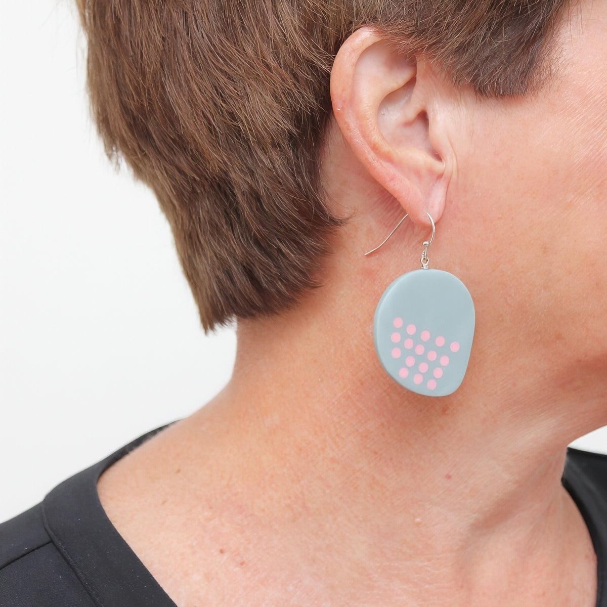 Grey Colsie Earrings - Sylca Designs - Chunky Jewelry