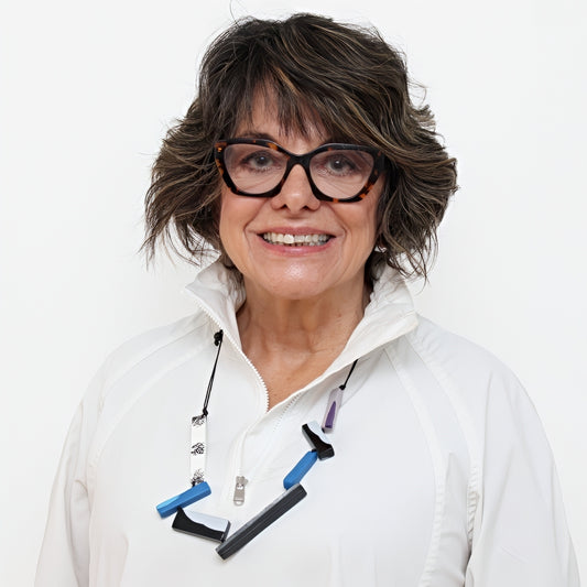 Blue Black and White Henley Necklace - Sylca Designs - Chunky Jewelry