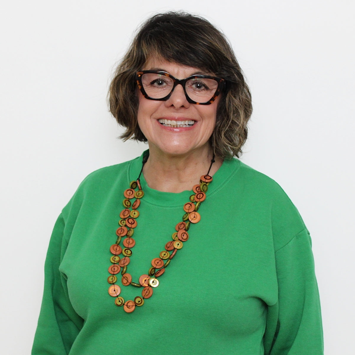 Rust Bobbie Double Strand Necklace