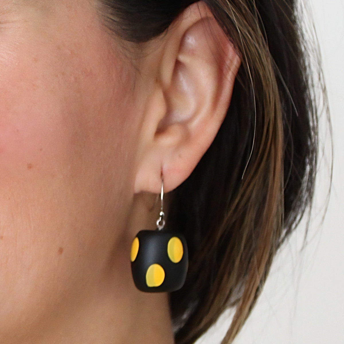 Black and Yellow Lyla Earrings - Sylca Designs - Chunky Jewelry