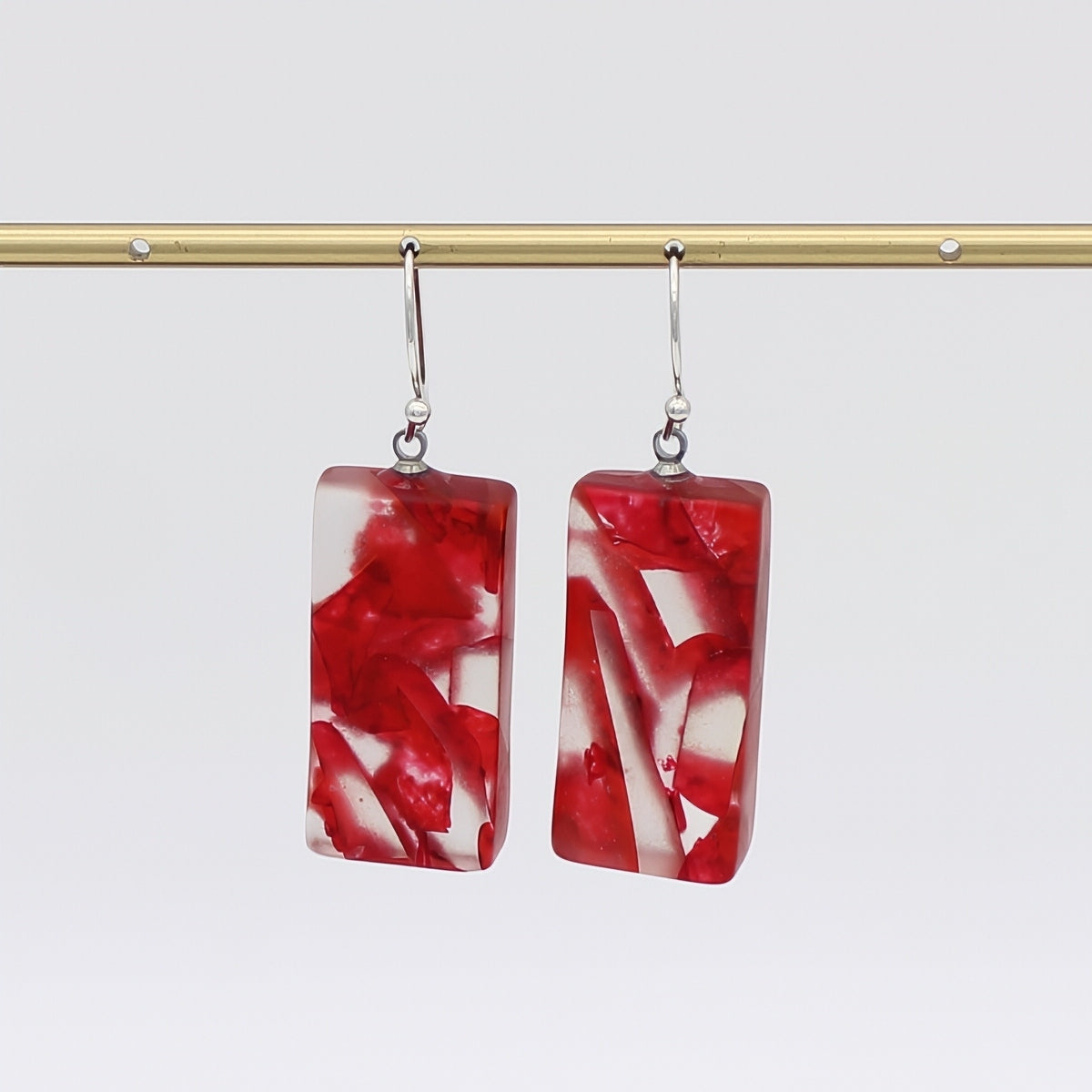 Red Vega Earrings - Sylca Designs - Chunky Jewelry