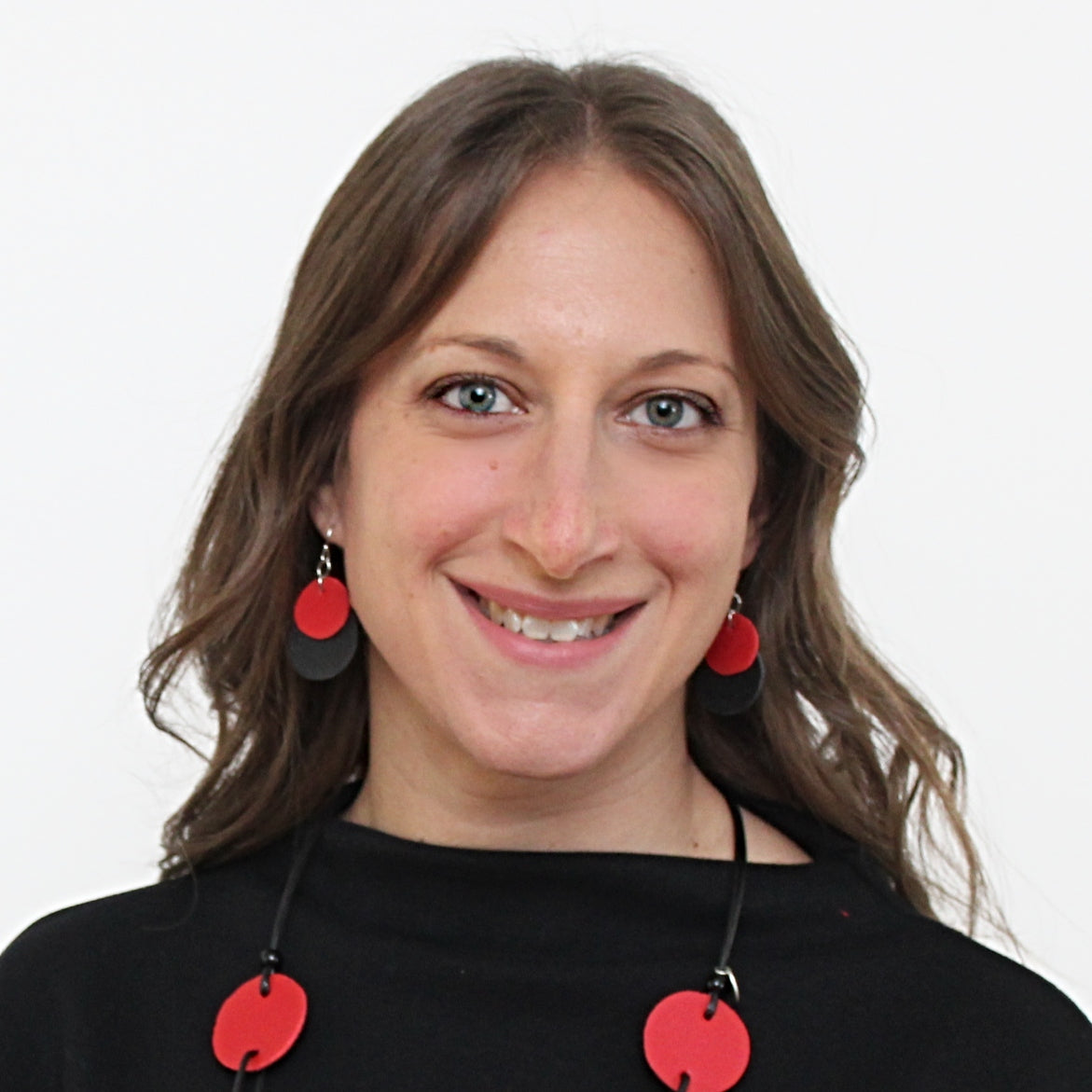 Red Paris Leather Earrings