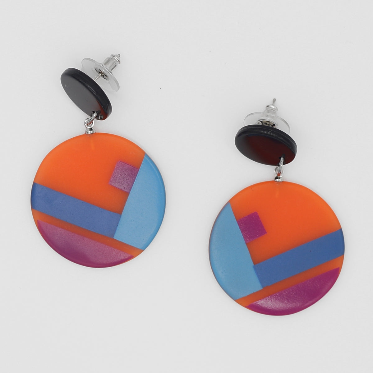 Orange Multi Poppy Earrings