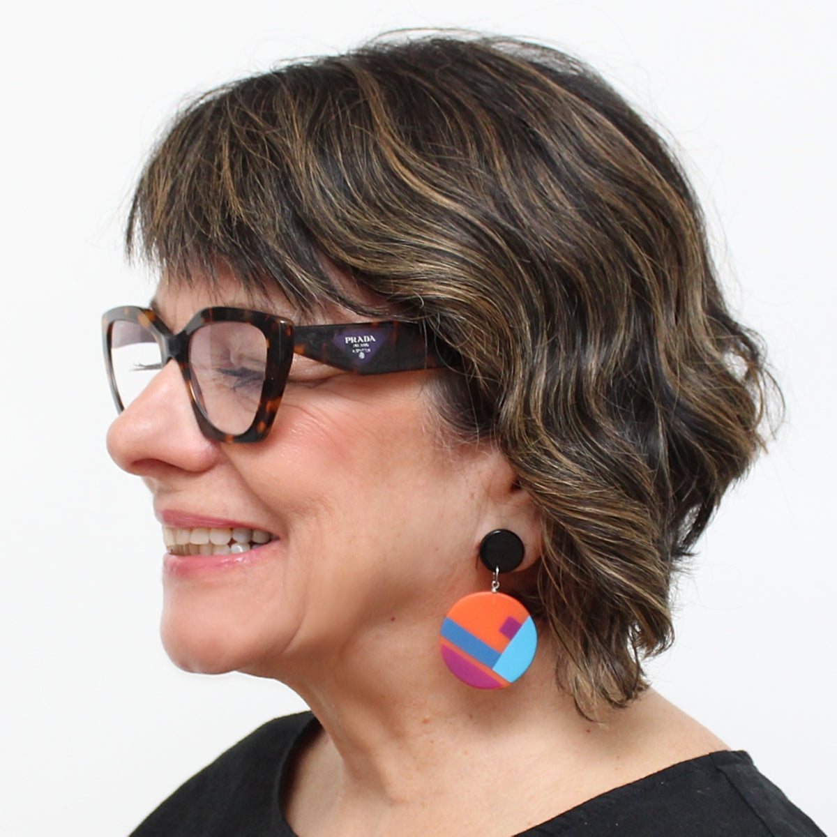 Orange Multi Poppy Earrings