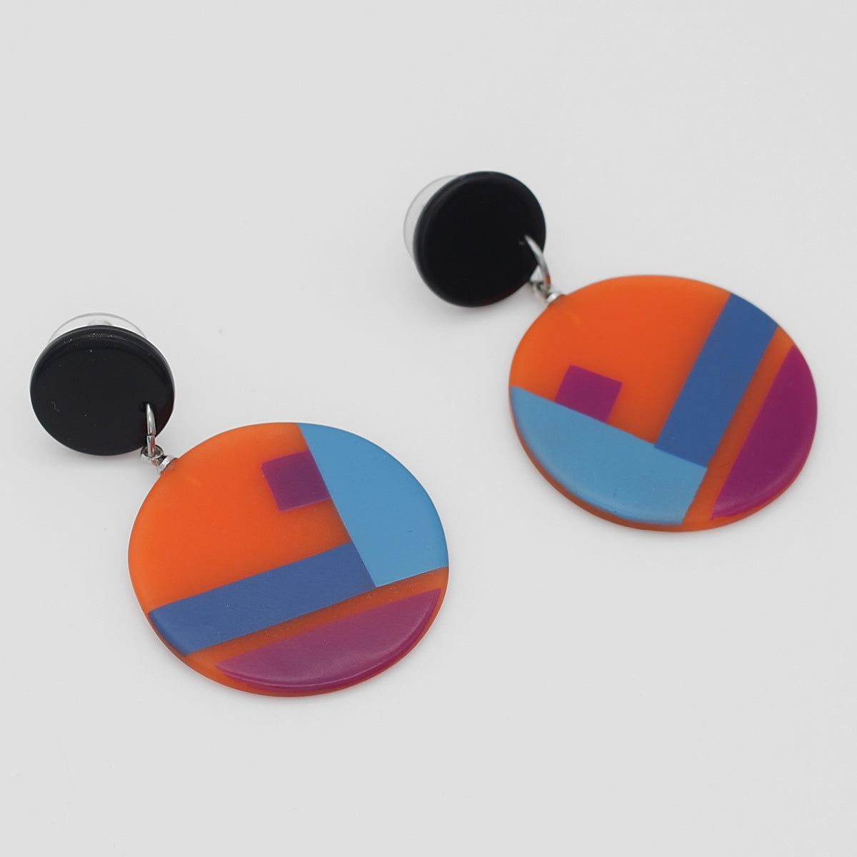 Orange Multi Poppy Earrings