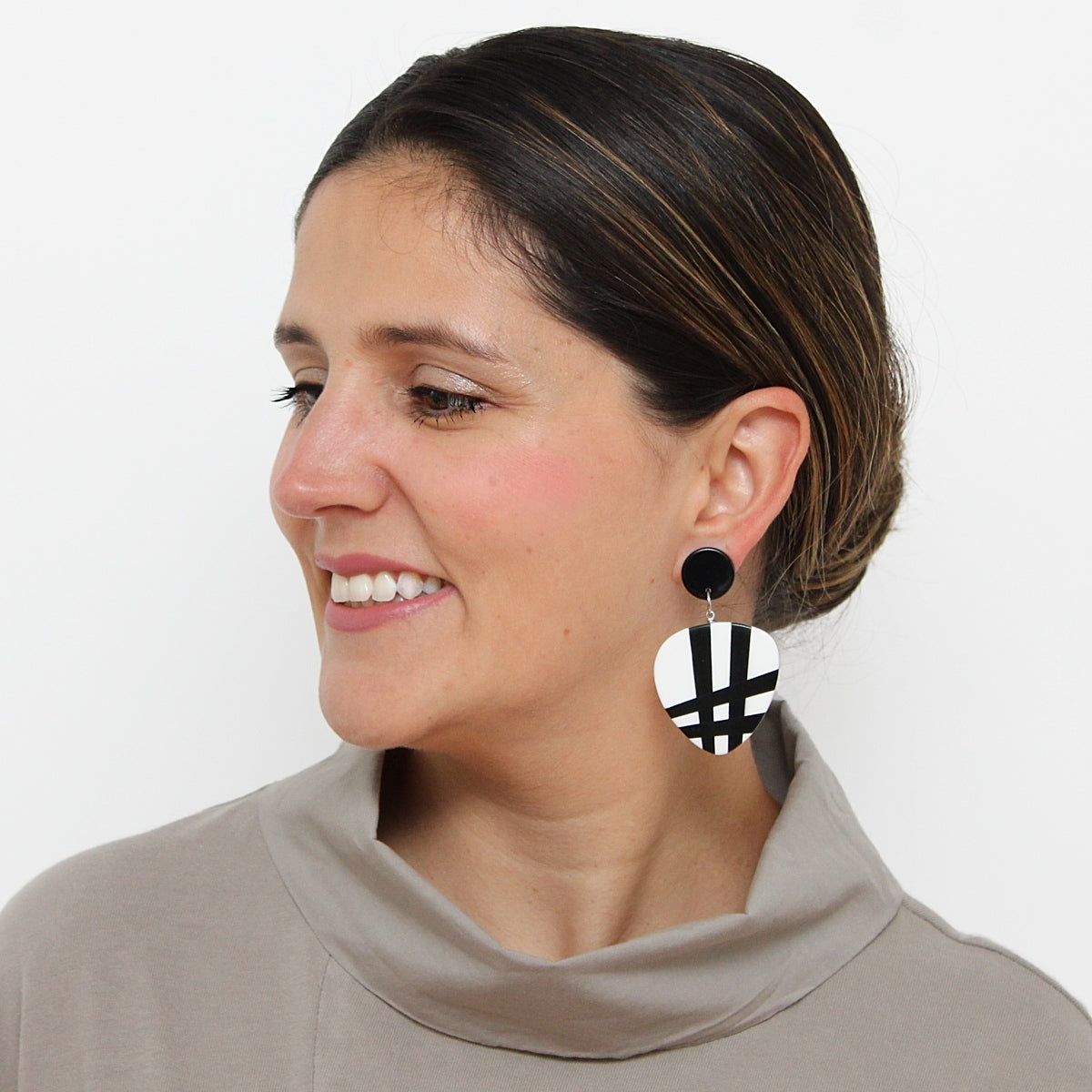 Black and White Crosby Earrings