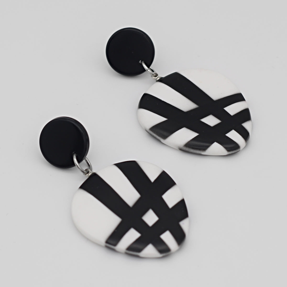 Black and White Crosby Earrings