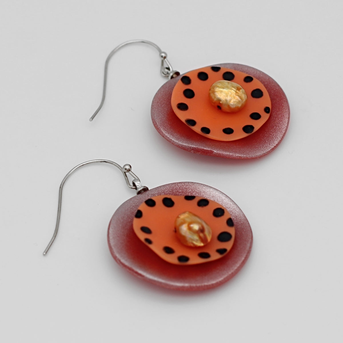 Orange Reign Earrings - Sylca Designs - Chunky Jewelry