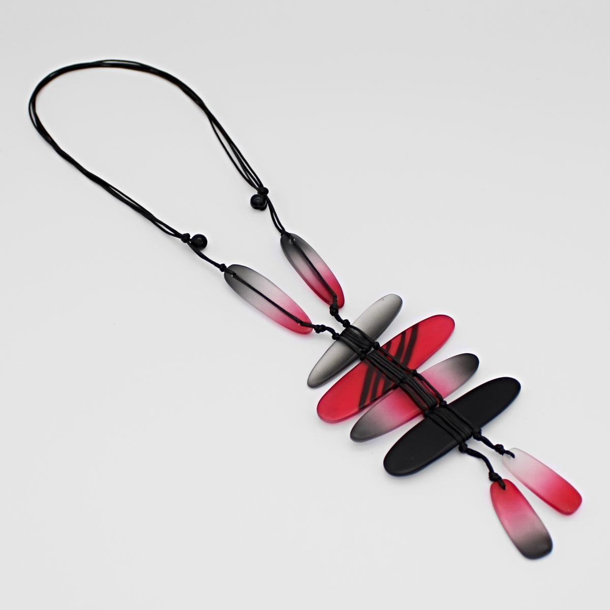 Red and Black Bennett Pendant Necklace
