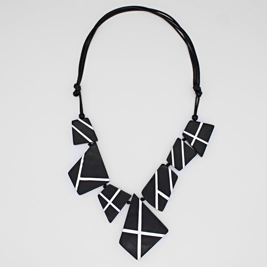 Black and White Orinda Necklace