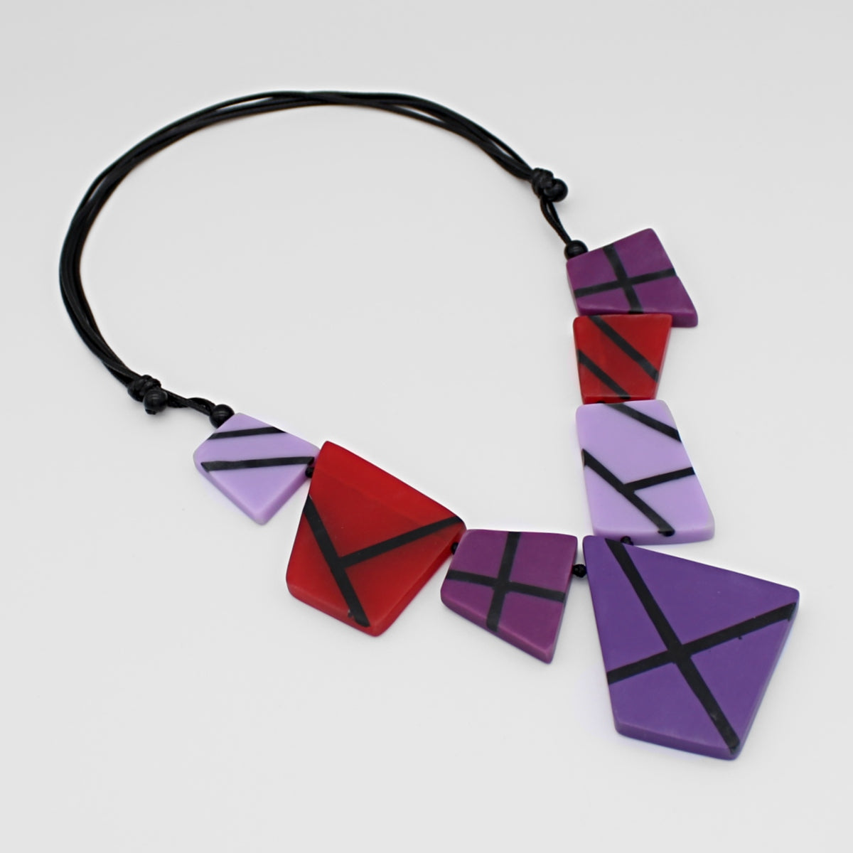 Purple and Red Orinda Necklace