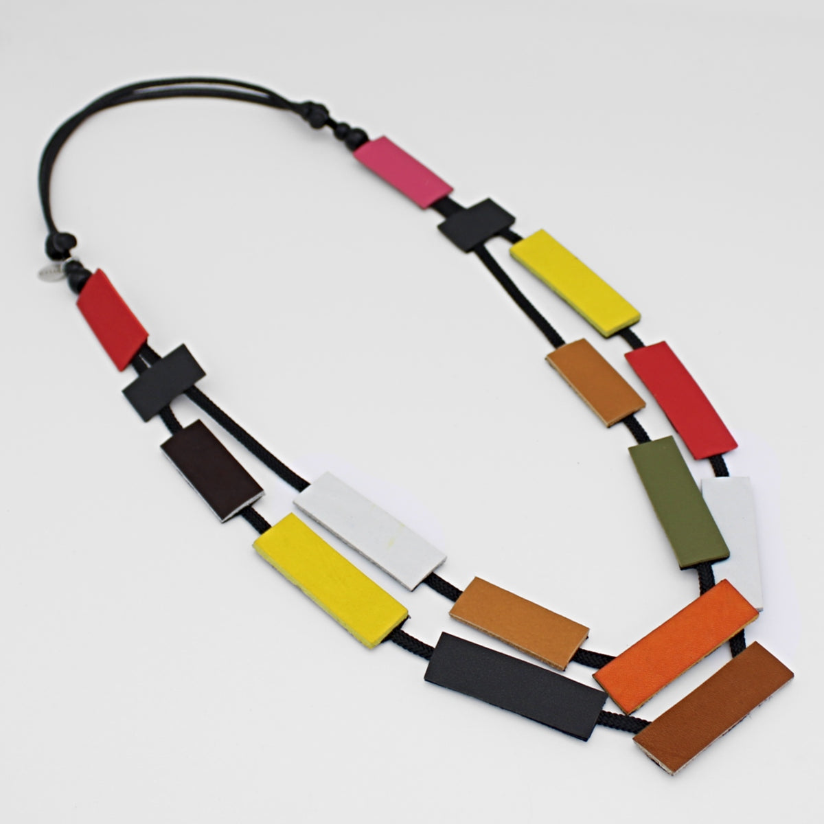Multicolor Lottie Leather Necklace