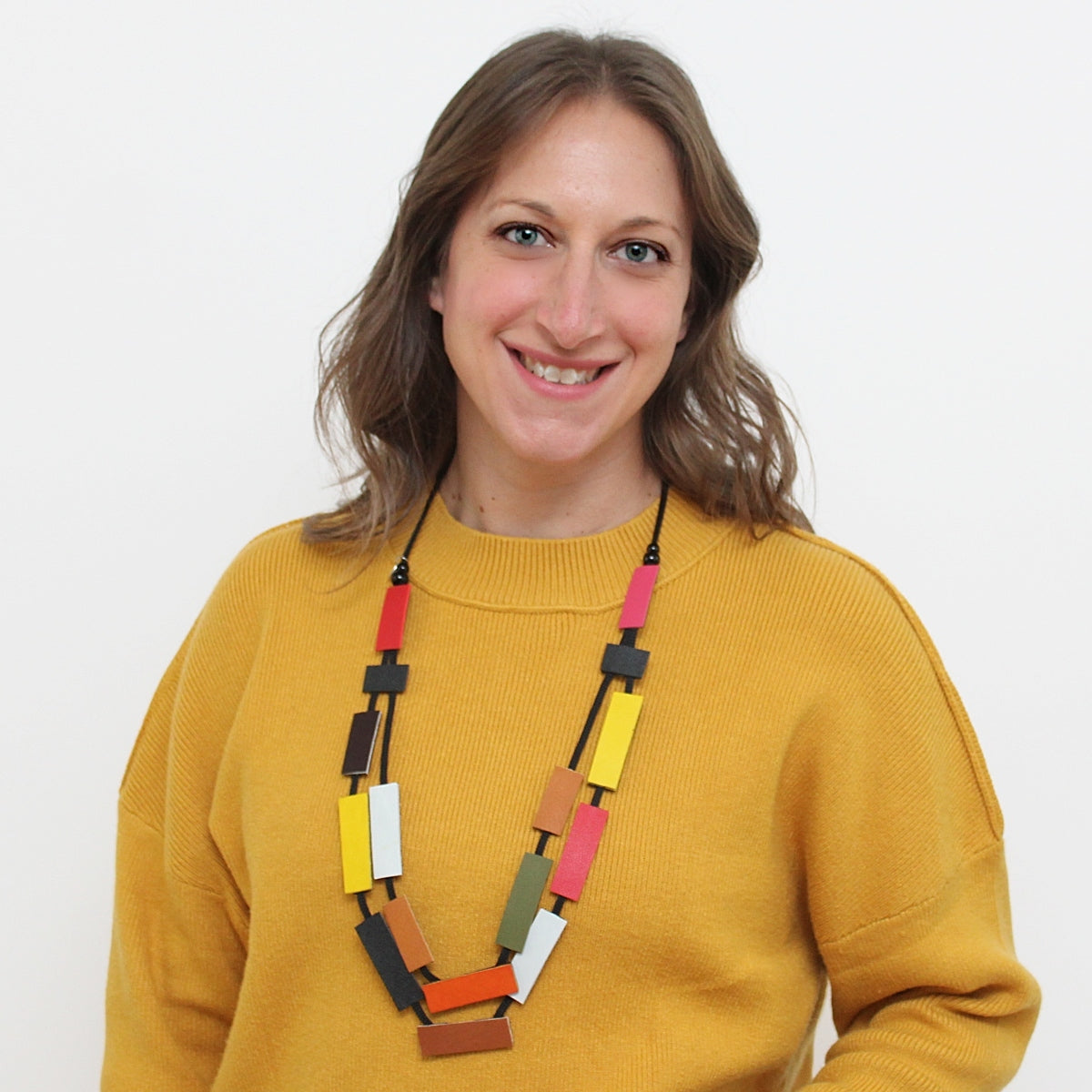 Multicolor Lottie Leather Necklace