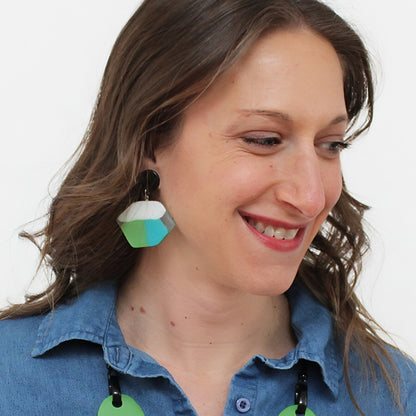 Green Orla Post Earrings