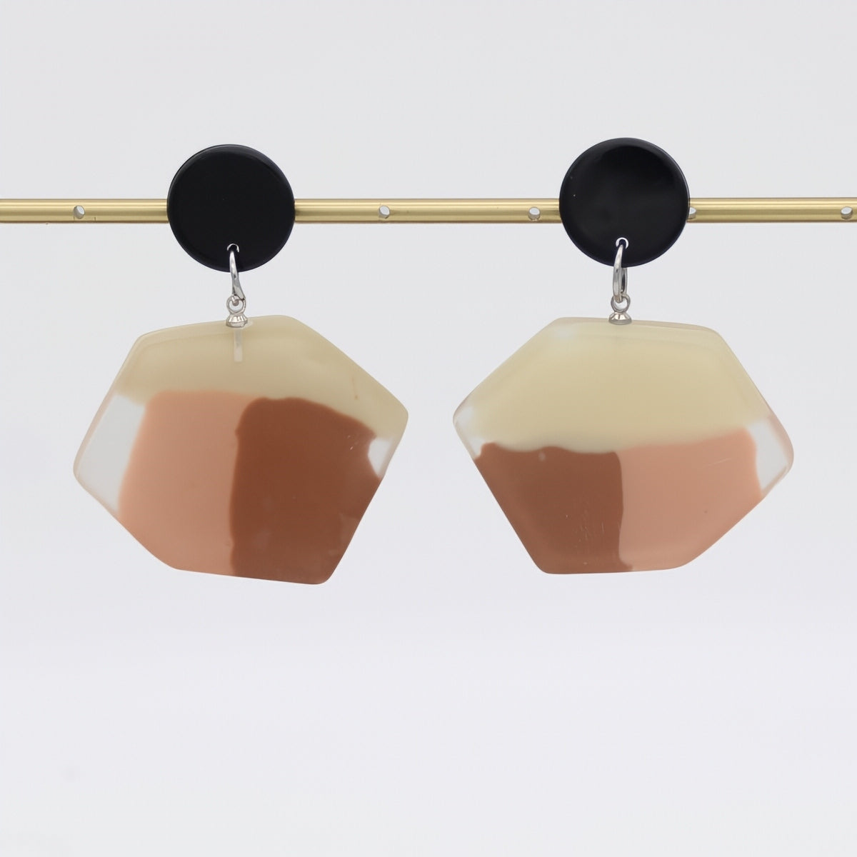 Shades of Brown Orla Post Earrings - Sylca Designs - Chunky Jewelry