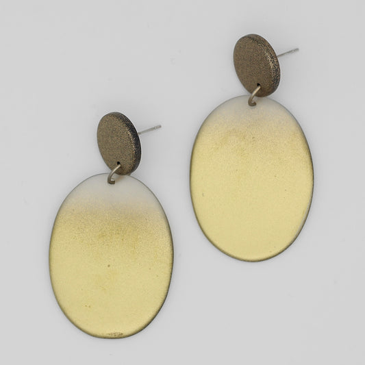 Gold Oval Bailee Drop Earrings