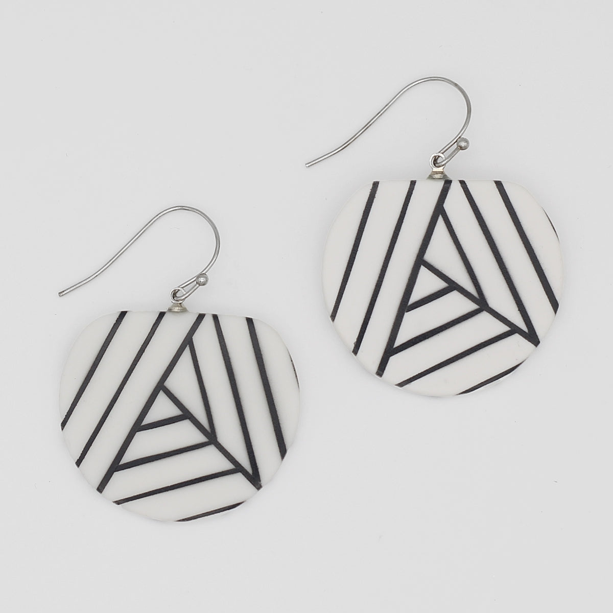 White and Black Palma Earrings - Sylca Designs - Chunky Jewelry
