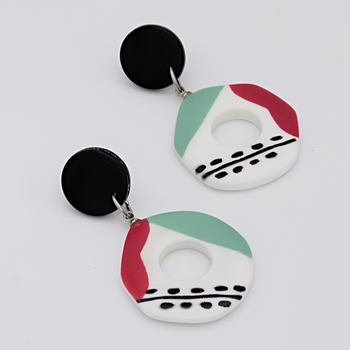 Round Brushstroke Earring - Sylca Designs - Chunky Jewelry
