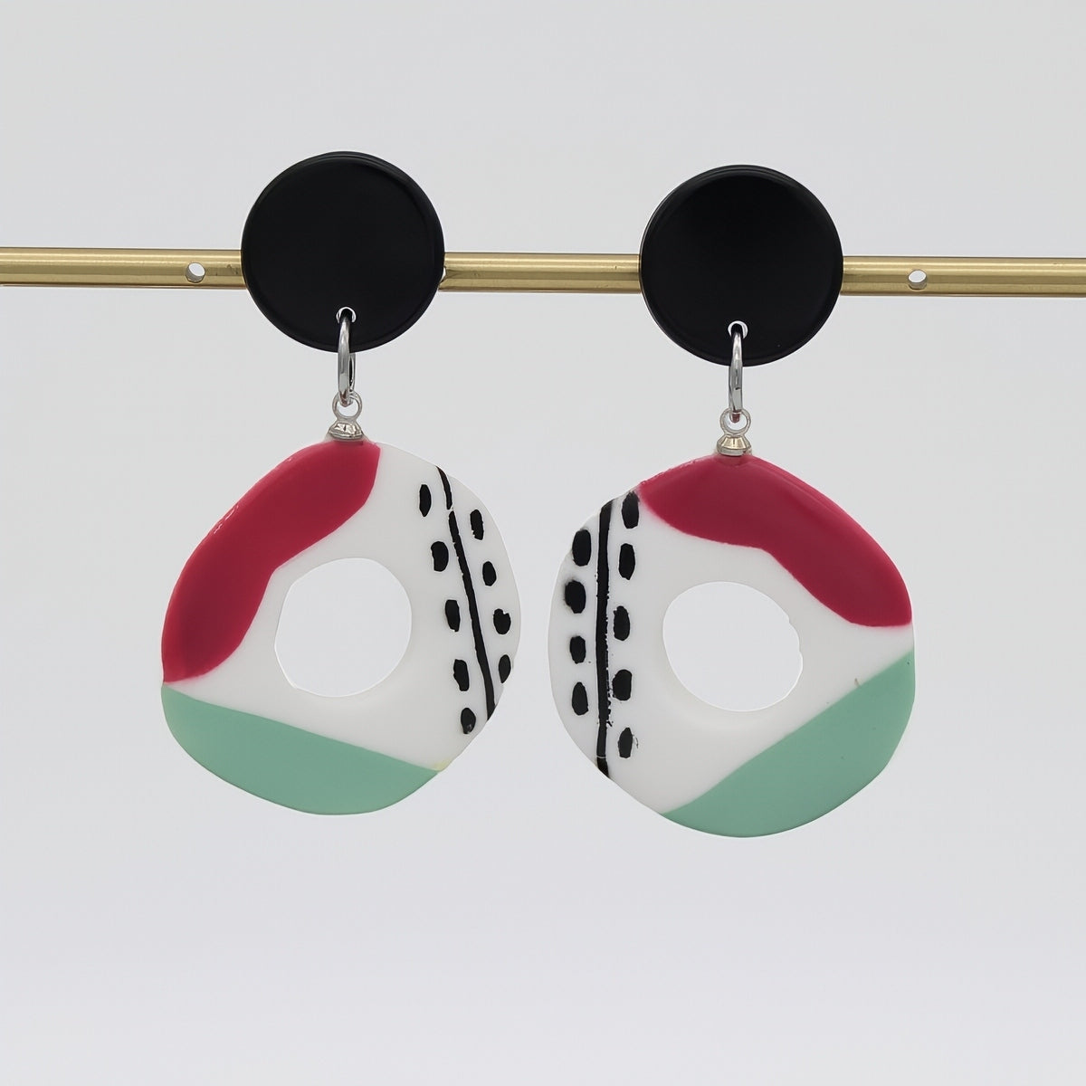 Round Brushstroke Earring - Sylca Designs - Chunky Jewelry