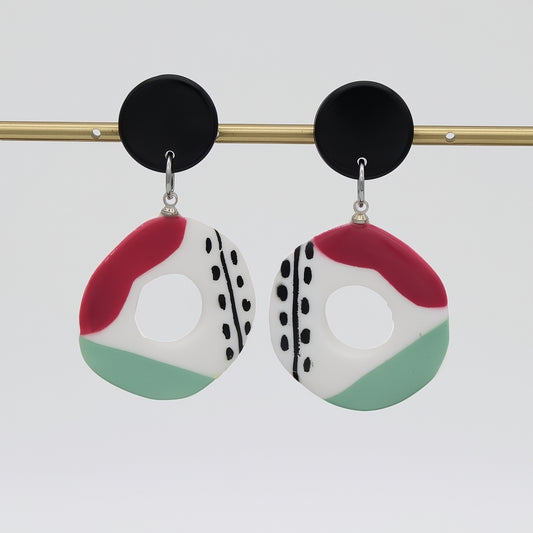 Round Brushstroke Earring - Sylca Designs - Chunky Jewelry