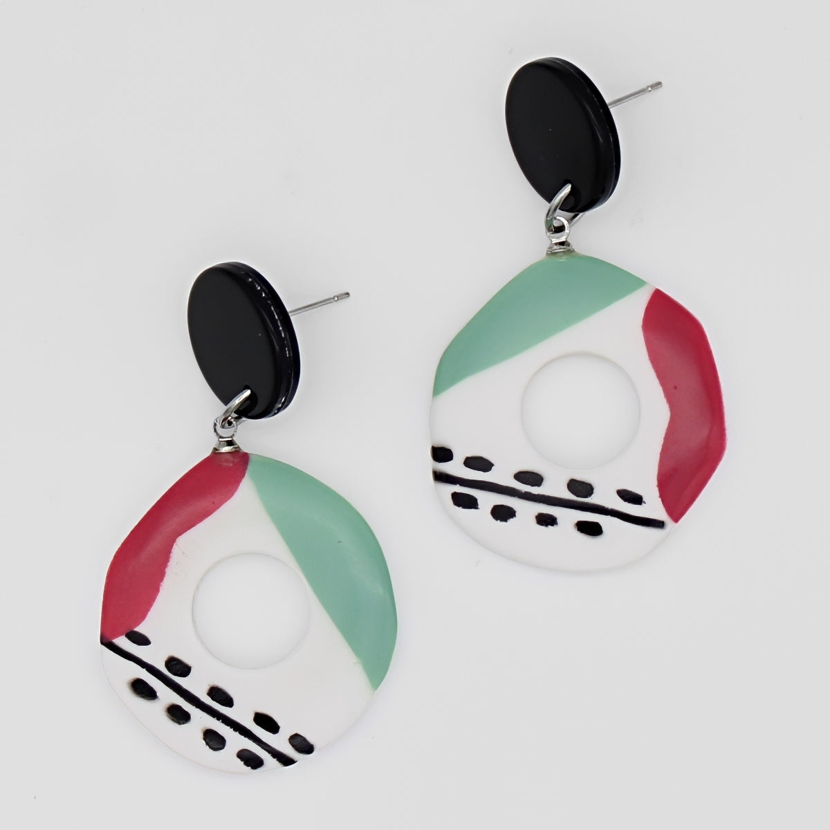 Round Brushstroke Earring - Sylca Designs - Chunky Jewelry