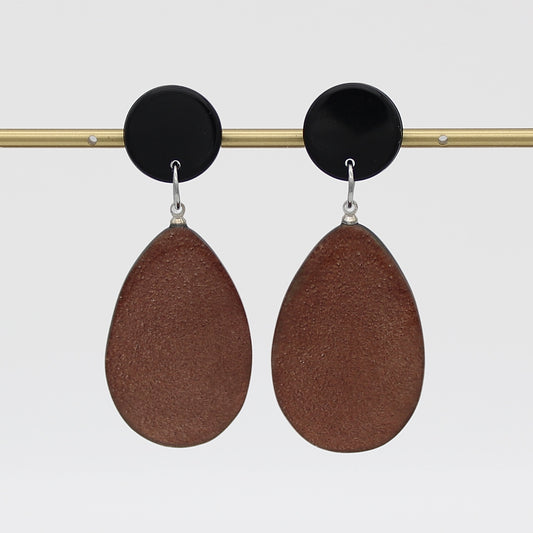 Brown Coco Statement Earrings - Sylca Designs - Chunky Jewelry