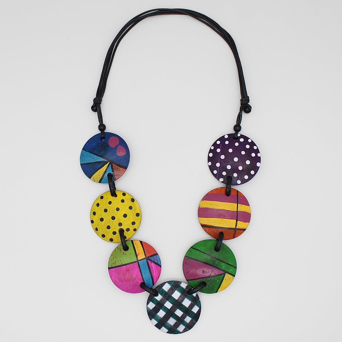 Colorful Rhea Disc Necklace - Sylca Designs - Chunky Jewelry