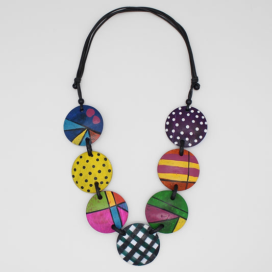 Colorful Rhea Disc Necklace