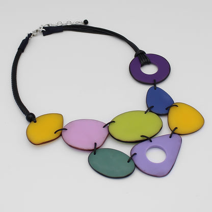 Multi Color Paisley Double Tier Necklace