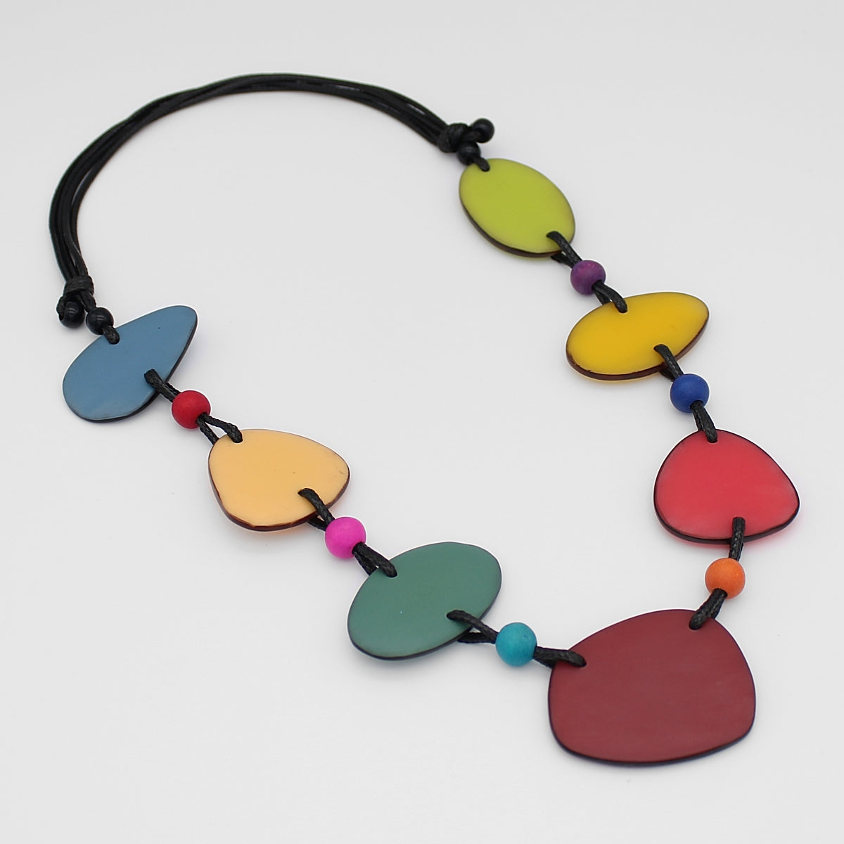 Multi Color Stepping Stones Necklace