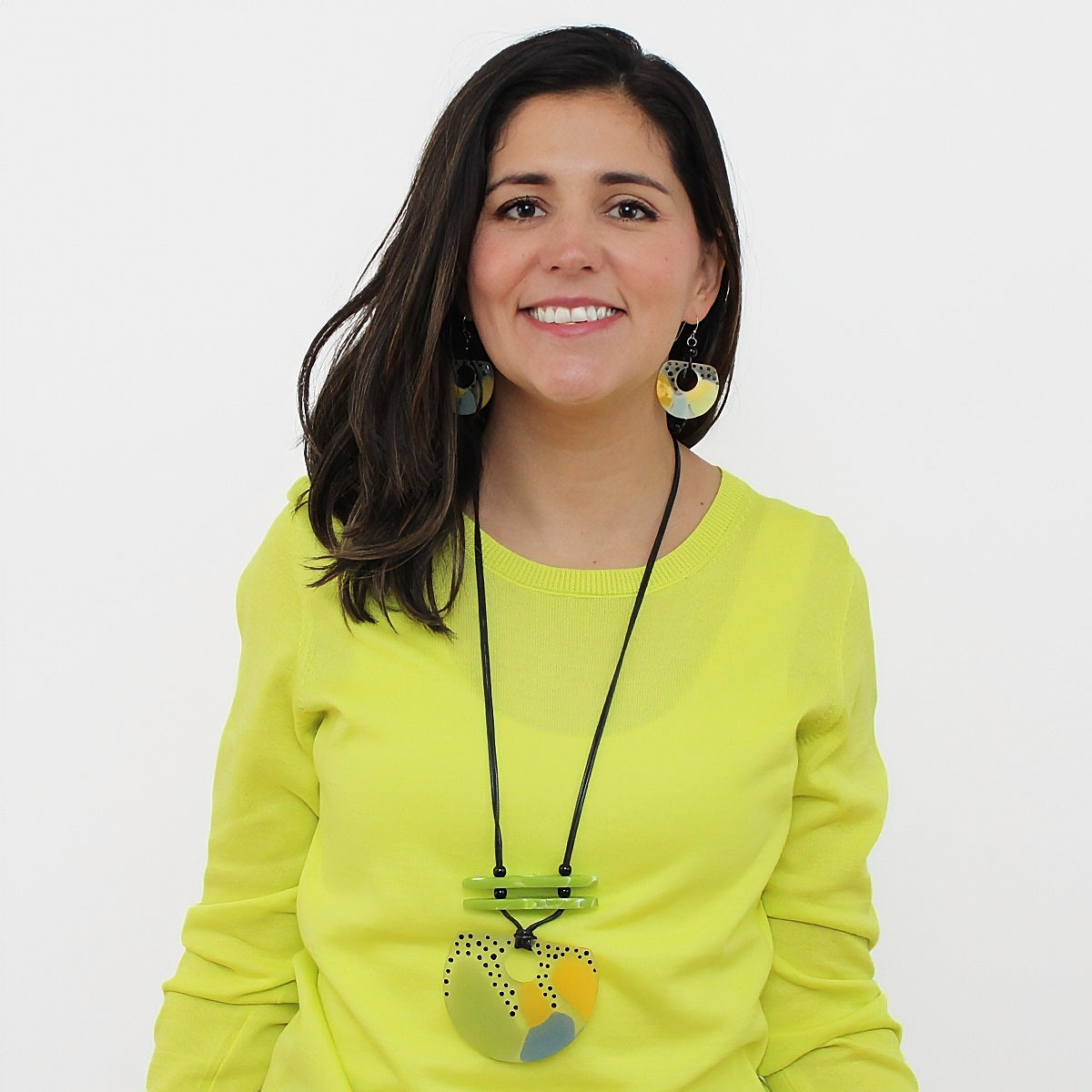 Lime Mi Sol Statement Pendant - Sylca Designs - Chunky Jewelry