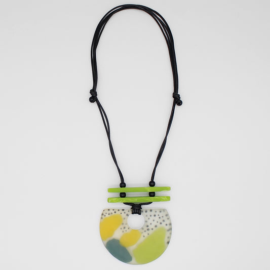 Lime Mi Sol Statement Pendant - Sylca Designs - Chunky Jewelry
