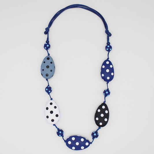 Blue Polka Dot Molly Necklace