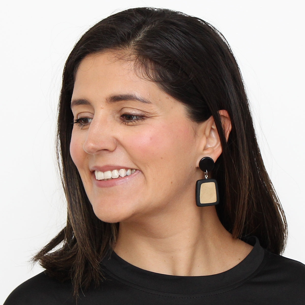 Black and Gold Stori Statement Earrings - Sylca Designs - Chunky Jewelry