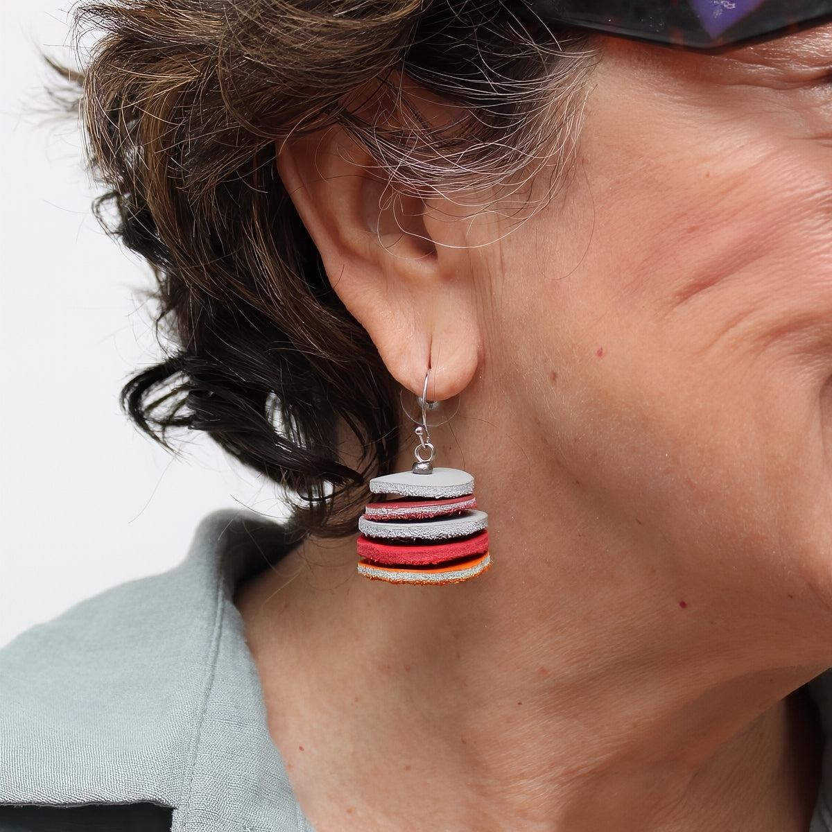 Leather Lux Earrings - Sylca Designs - Chunky Jewelry