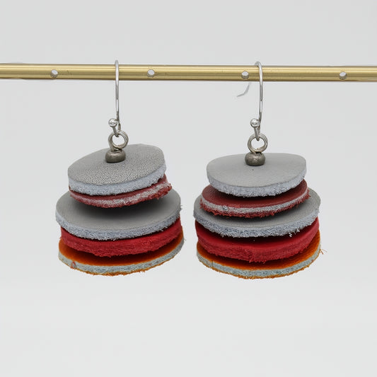 Leather Lux Earrings - Sylca Designs - Chunky Jewelry