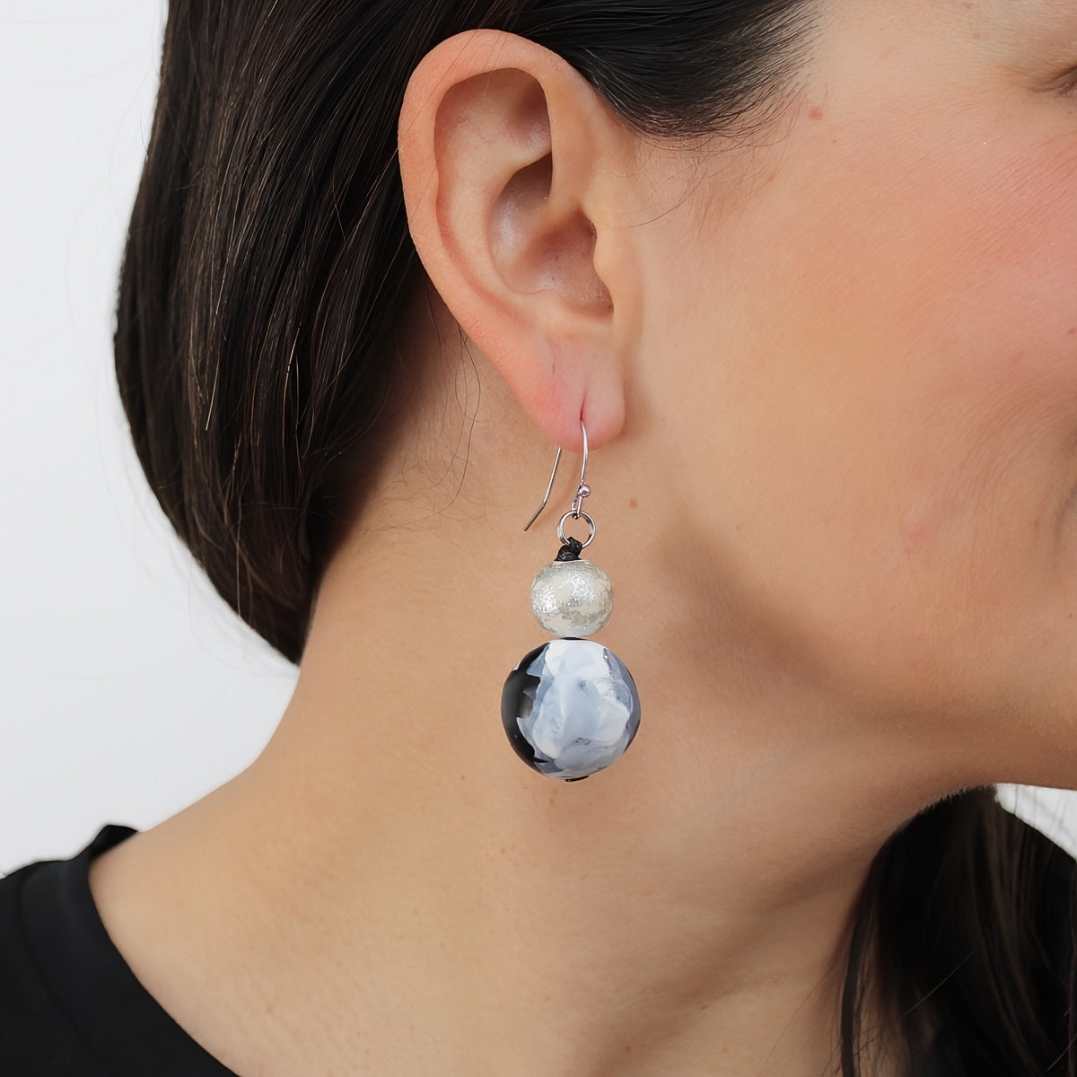 Celestial Waves Marble Dangle Earring - Sylca Designs - Chunky Jewelry
