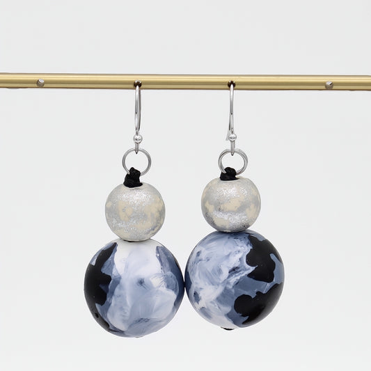 Celestial Waves Marble Dangle Earring - Sylca Designs - Chunky Jewelry