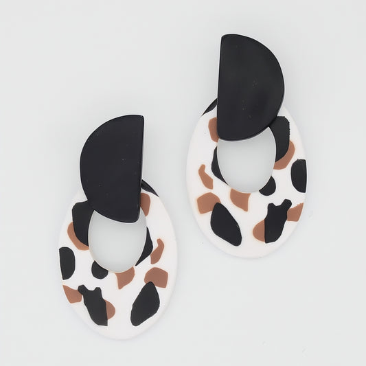 Terra Noir Statement Stud Earrings - Sylca Designs - Chunky Jewelry