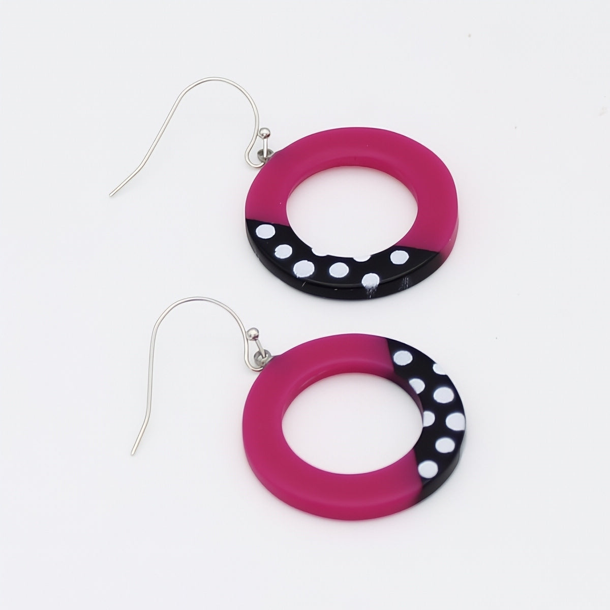 Fuchsia Inez Earrings - Sylca Designs - Artsy Chunky Jewelry