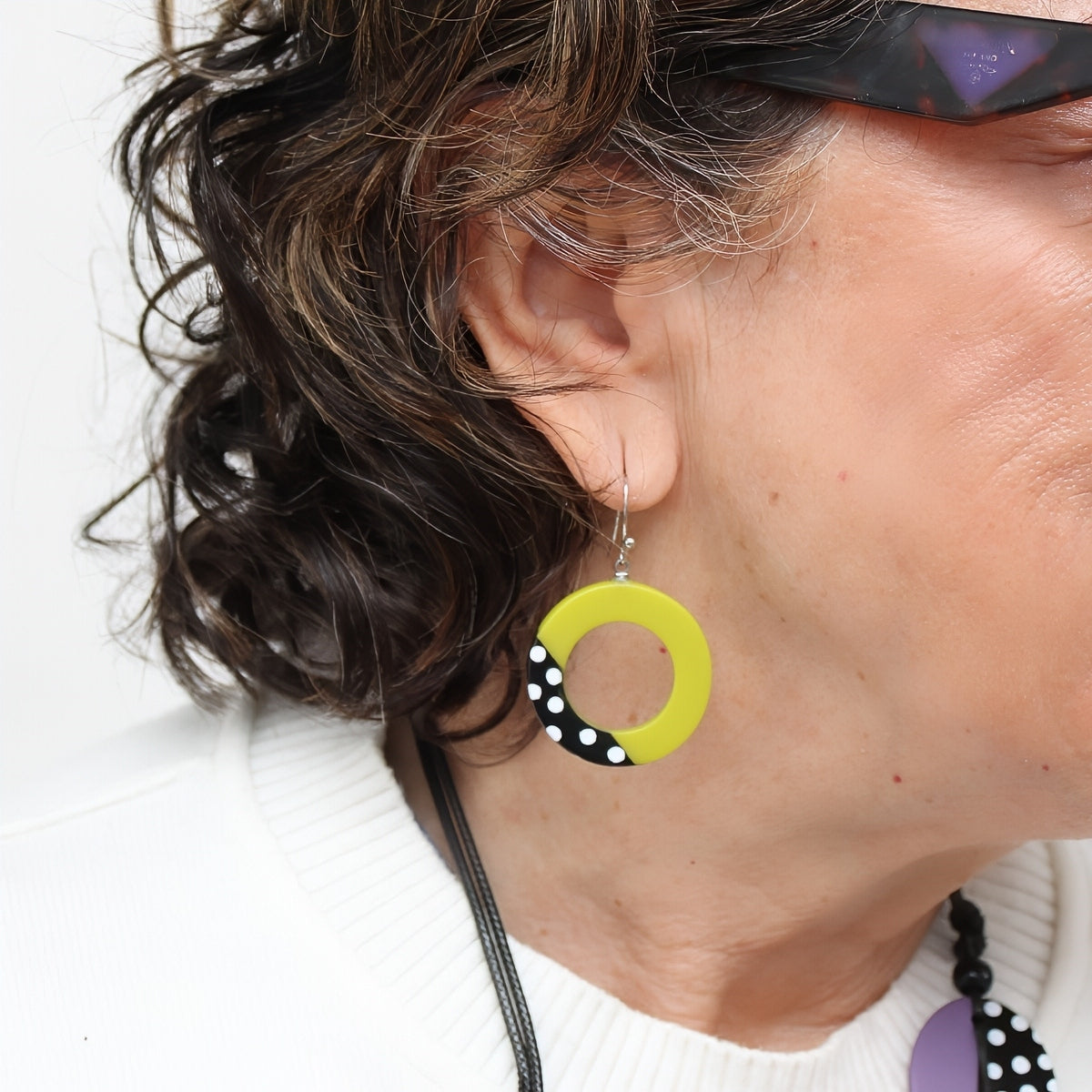 Lime Inez Earrings - Sylca Designs - Chunky Jewelry
