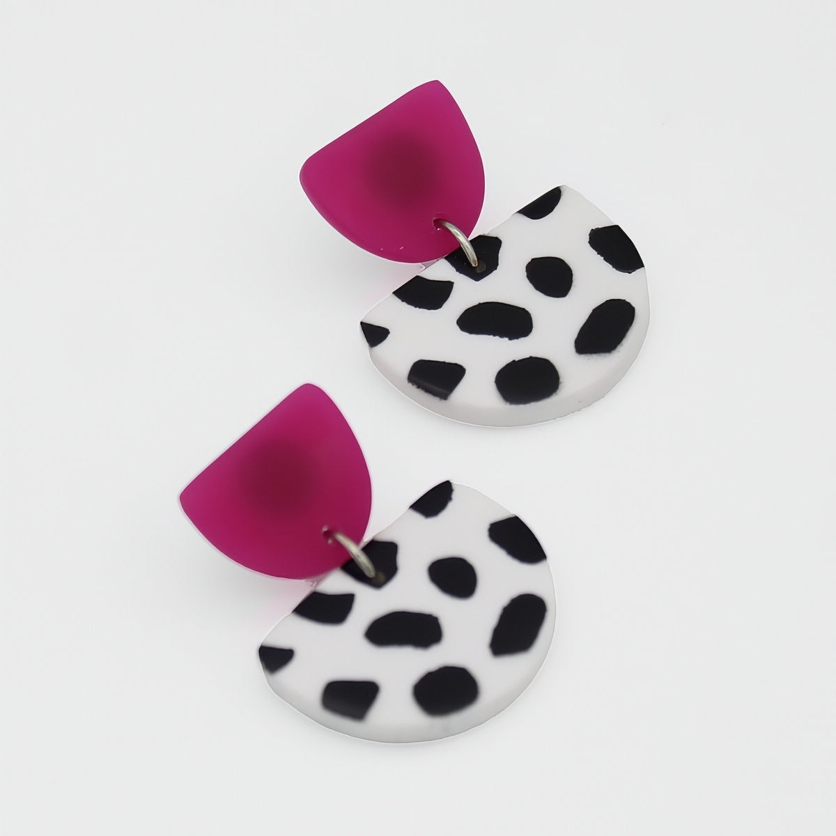 Fuchsia Cleo Dot Earrings - Sylca Designs - Chunky Jewelry