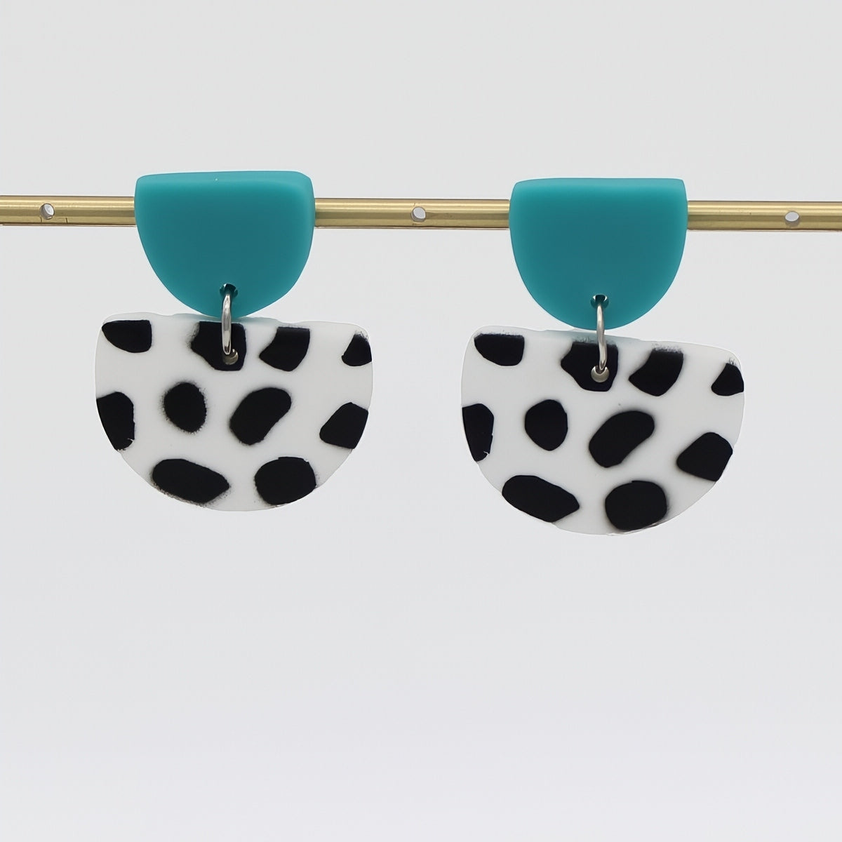Teal Cleo Dot Earrings - Sylca Designs - Chunky Jewelry